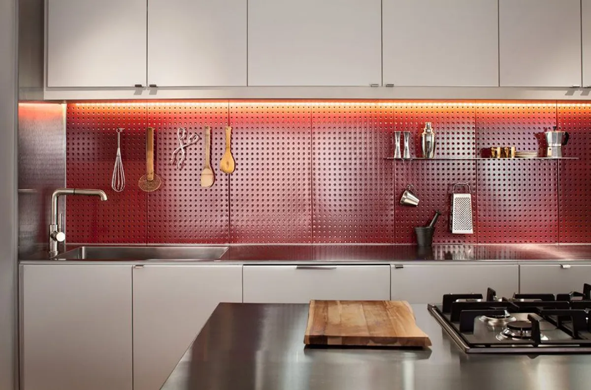 Pegboard for a kitchen